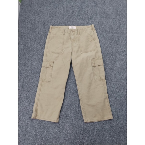 Levi's Pants - Levis Pants Cargo Crop Capri Pants Womens 10 Beige Cotton Y2K Utility Outdoor